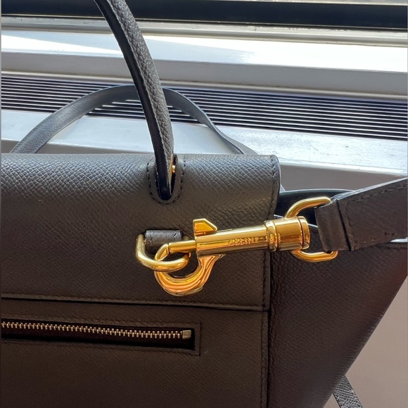 Celine Micro Belt Bag in grained calfskin Grey - Like new. Guaranteed authentic - Picture 3 of 12